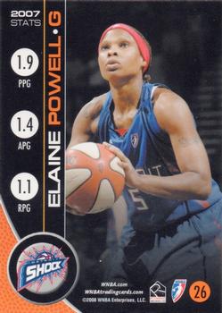 2008 Rittenhouse WNBA #26 Elaine Powell Back