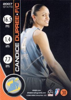 2008 Rittenhouse WNBA #30 Candice Dupree Back