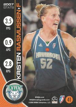 2008 Rittenhouse WNBA #41 Kristen Rasmussen Back