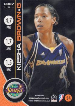 2008 Rittenhouse WNBA #54 Kiesha Brown Back