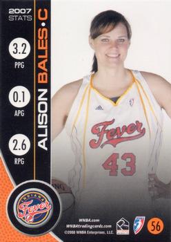 2008 Rittenhouse WNBA #56 Alison Bales Back