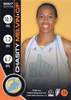 2008 Rittenhouse WNBA #59 Chasity Melvin Back