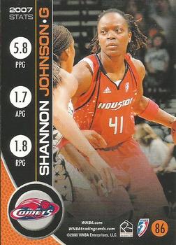 2008 Rittenhouse WNBA #86 Shannon Johnson Back