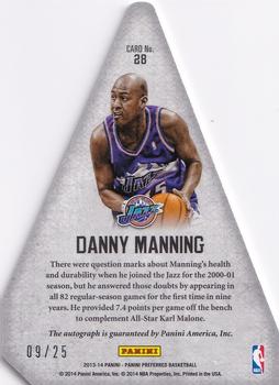 2013-14 Panini Preferred #28 Danny Manning Back