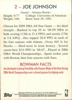 2009-10 Bowman 48 #2 Joe Johnson Back