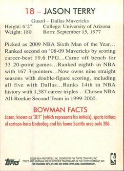 2009-10 Bowman 48 #18 Jason Terry Back