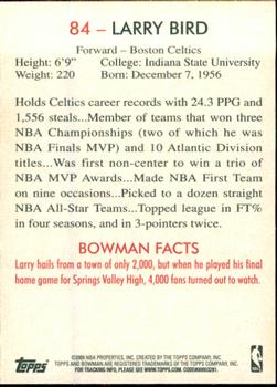 2009-10 Bowman 48 #84 Larry Bird Back