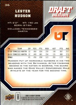 2009-10 Upper Deck Draft Edition #36 Lester Hudson Back