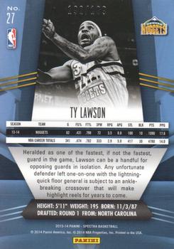 2013-14 Panini Spectra #27 Ty Lawson Back