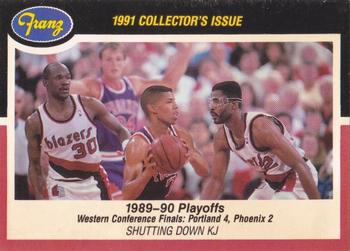 1990-91 Fleer Franz Portland Trail Blazers #4 1989-90 Playoffs Front