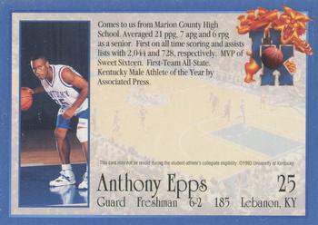 1993-94 Kentucky Wildcats #NNO Anthony Epps Back