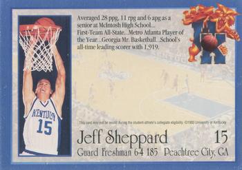 1993-94 Kentucky Wildcats #NNO Jeff Sheppard Back