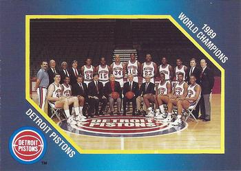 1991-92 Unocal Detroit Pistons #NNO Team Photo Front