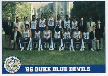 1992 ACC Tournament Champs #33 '86 Duke Blue Devils Front