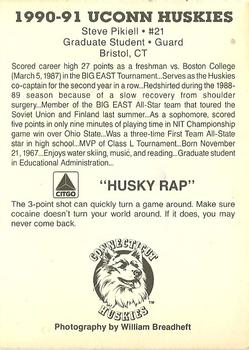 1990-91 Connecticut Huskies #NNO Steve Pikiell  Back