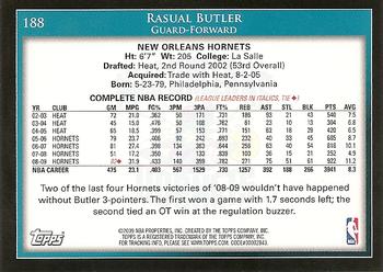 2009-10 Topps #188 Rasual Butler Back