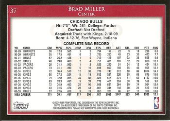 2009-10 Topps #37 Brad Miller Back