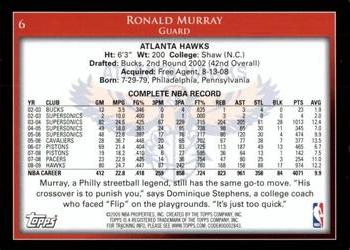 2009-10 Topps #6 Ronald Murray Back