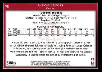 2009-10 Topps #98 Aaron Brooks Back