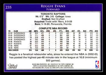 2009-10 Topps #235 Reggie Evans Back