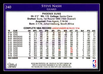 2009-10 Topps #240 Steve Nash Back