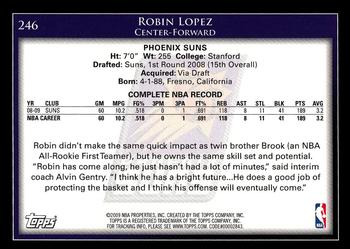 2009-10 Topps #246 Robin Lopez Back