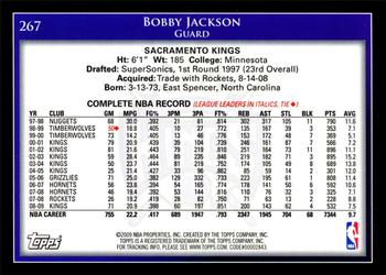 2009-10 Topps #267 Bobby Jackson Back