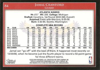 2009-10 Topps #84 Jamal Crawford Back