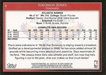 2009-10 Topps #9 Solomon Jones Back