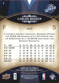2008-09 Upper Deck Ultimate Collection #7 Carlos Boozer Back