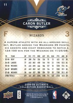 2008-09 Upper Deck Ultimate Collection #11 Caron Butler Back