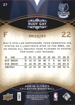 2008-09 Upper Deck Ultimate Collection #27 Rudy Gay Back