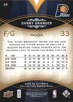 2008-09 Upper Deck Ultimate Collection #30 Danny Granger Back