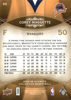 2008-09 Upper Deck Ultimate Collection #50 Corey Maggette Back