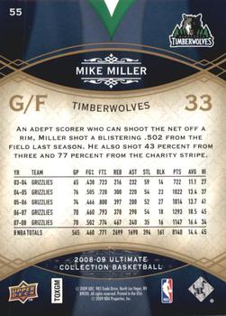 2008-09 Upper Deck Ultimate Collection #55 Mike Miller Back