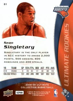 2008-09 Upper Deck Ultimate Collection #81 Sean Singletary Back