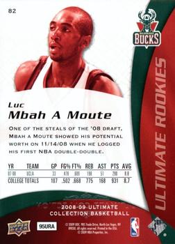 2008-09 Upper Deck Ultimate Collection #82 Luc Richard Mbah A Moute Back