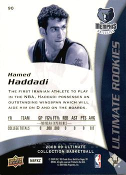 2008-09 Upper Deck Ultimate Collection #90 Hamed Haddadi Back