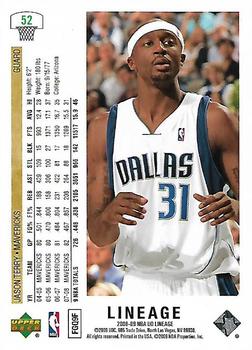 2008-09 Upper Deck Lineage #52 Jason Terry Back
