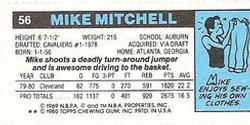 1980-81 Topps - Singles #56 Mike Mitchell Back