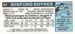 1980-81 Topps - Singles #64 Winford Boynes Back