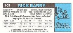 1980-81 Topps - Singles #105 Rick Barry Back