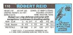 1980-81 Topps - Singles #110 Robert Reid Back