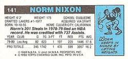 1980-81 Topps - Singles #141 Norm Nixon Back