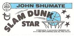 1980-81 Topps - Singles #253 John Shumate Back