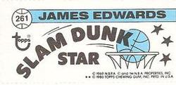 1980-81 Topps - Singles #261 James Edwards Back