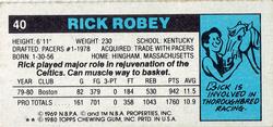 1980-81 Topps - Singles #40 Rick Robey Back