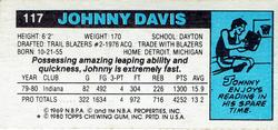 1980-81 Topps - Singles #117 Johnny Davis Back