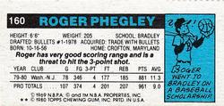 1980-81 Topps - Singles #160 Roger Phegley Back