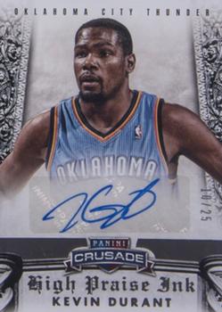 2013-14 Panini Crusade - High Praise Ink #10 Kevin Durant Front